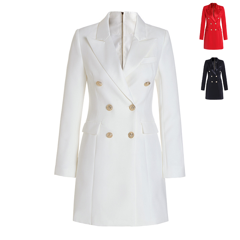 Весенние дизайнерские облегающие костюмы-блейзеры, женское офисное деловое платье с длинным рукавом, деловое платье, женский костюм, платье