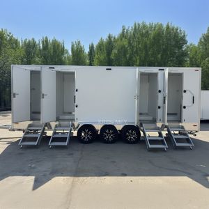Remolque de baño público de lujo para exteriores, inodoros Vip móviles con tanque de agua, inodoro portátil de negocios a la venta - Product Image 6