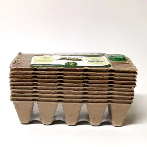 Drops hipping Torf Töpfe Samen Starter Trays Kits Biologisch abbaubare Bio-Pflanzen Starter Kit mit 10 Stück Pflanzen etiketten, Sprinkler