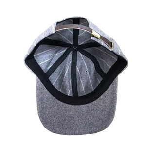 Tùy Chỉnh Logo Cảm Thấy Nhỏ MOQ Mô Hình Len Melton Không Cấu Trúc Phẳng Brim Mũ Bóng Chày Bán Buôn Tùy Chỉnh CHA Mũ - Product Image 4