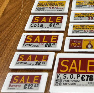 ป้ายราคาอิเล็กทรอนิกส์ขนาด 2.9 นิ้ว RFID ESL พร้อม Wifi ระบบ E-Ink สำหรับร้านขายกระเป๋าแบรนด์เนม - Product Image 1