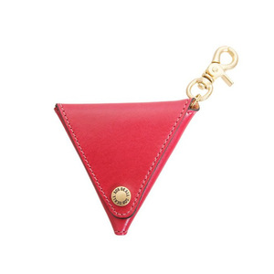 Custom-made triangular leather <b>coin</b> <b>purse</b>, Japanese-style minimalist <b>coin</b> <b>purse</b> keychain, creative snap <b>coin</b> bag. - Product Image 2