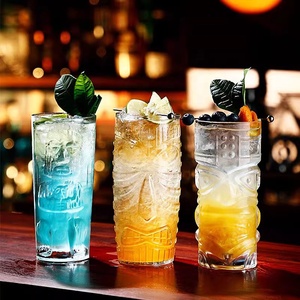 Tazas Tiki hawaianas de alta calidad Bar Fiesta temática Jugo <span class=keywords><strong>tropical</strong></span> Bebida fría Cerveza Tiki Vasos de cóctel - Product Image 2