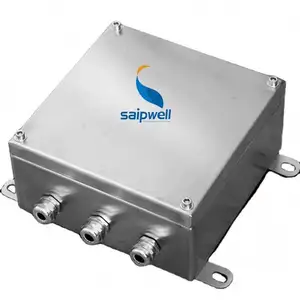 SS201 SS304 SS316 IP66 caja de acero inoxidable caja electrónica de metal personalizada caja de medidor eléctrico con cerradura y placa de montaje