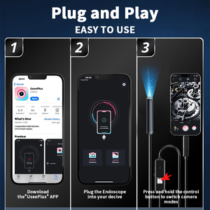 Two ways 8mm Industrial Endoscope Waterproof Snake Camera with 8 <b>Lights</b> Photo Video Recording Capture Helpful Tool Endoscope - Product Image 5