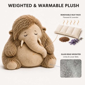 Oferta Especial: Peluche Personalizado de Mamut de las Nieves con Calentamiento por Microondas y Paquete Térmico Extraíble, Fabricación OEM - Product Image 1