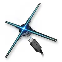 Nouvel Arrivage 65cm 100cm 150cm 180cm Publicité Intérieure Hologramme 3D Holographique Yeux Nus 3D LED Ventilateur avec transmission hdmi-Fiber