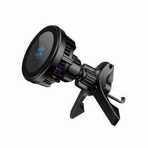 Amazons Best vendeuse de haute qualité ventilateur de refroidissement de réfrigération aimant support de <span class=keywords><strong>voiture</strong></span> support Mobile 15W chargeur de <span class=keywords><strong>voiture</strong></span> sans fil - Product Image 3