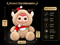 Poupée en peluche parlante éducative AI de Noël, jouet interactif d'apprentissage vocal pour les écoles, les enfants, la pratique des langues et le récit d'histoires