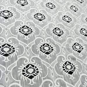 手作り刺繍コットンナイロンブレンドブライダルフランス花柄レースドレス生地サプライヤー - Product Image 2