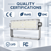 Projecteur LED étanche IP67, boîtier en aluminium robuste, lentille en PC, support en U réglable, éclairage extérieur large plage de températures