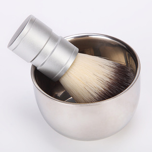 Bol en acier inoxydable, accessoire de rasage en métal pour hommes, ensemble de soins pour la barbe - Product Image 4