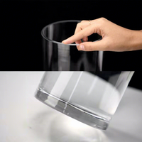 Vase et porte-bougie en verre épais de style Art déco moderne pour la décoration de table de mariage, de festival ou de maison - Durable, fait main, différentes tailles