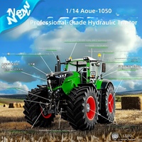 Lesu 1/14 RD-A0018 Modèle de tracteur RC en métal 7+1 canaux, valve de direction à retour central hydraulique usinée CNC