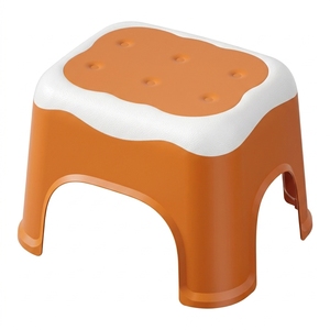 Tabouret Biscuit Style Nordique Crème, en Plastique PP Écologique, <span class=keywords><strong>Petit</strong></span> Banc Empilable, Marchepied pour Enfants et Adultes, Meuble de Salon - Product Image 1
