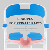 Siège de bain pliable réglable YR-6604, antidérapant, avec dossier et accoudoirs, pour personnes âgées, handicapées, femmes enceintes, support de salle de bain, capacité 250 kg