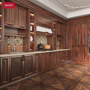Mobili di Lusso Snimay, Design Completamente Personalizzato, Set di Armadietti da <span class=keywords><strong>Cucina</strong></span> in Legno Massello Laccato in Stile Classico Antico - Product Image 5
