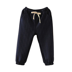 Achetez des vêtements pas chers en ligne, des pantalons pour filles en tissu de lin avec des motifs de tricot à la main de créateurs pour enfants - Product Image 1