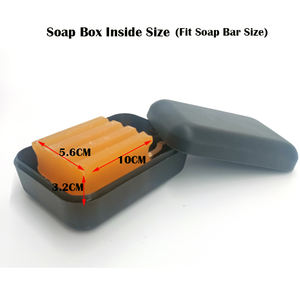 No plástico rectángulo biodegradable fibra <span class=keywords><strong>de</strong></span> bambú jabonera ducha titular caja para viaje - Product Image 6