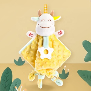 Peluche pour bébé avec anneau de dentition, serviette pour nouveau-né, vente en gros, usine - Product Image 4