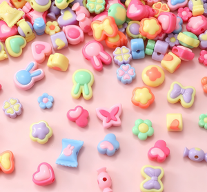 Acrylic Multicolor Children's <strong>Hair</strong> Beads <strong>for</strong> <strong>Braiding</strong> with Various Patterns - Children's DIY <strong>Hair</strong> Accessories - Product Image 4