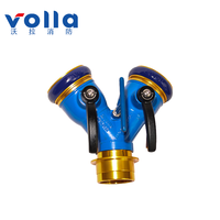 Volla 2.5MPa Répartiteur de Tuyau d'Incendie Stabilisateur de Débit en Aluminium Forgé 6061, Diviseur d'Eau à 2 Voies, Vanne en Y Anti-Coup de Frein d'Eau, Joints PTFE
