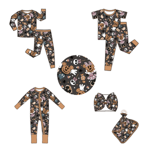 RTS Bambus Pyjamas Schnelle Lieferung Niedlich bedruckte einteilige faltbare Stram pler Langarm Neugeborenen Nachtwäsche Reiß verschluss für Babys - Product Image 1