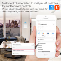 Interrupteurs muraux intelligents à bouton-poussoir, kit domestique Smart Life 10A, contrôle vocal sans fil, compatible Apple Home et Alexa