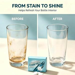 Tablettes de nettoyage pour bouteilles d'eau haute efficacité, écologiques, détartrantes et effervescentes pour la cuisine et l'usage domestique quotidien - Product Image 3