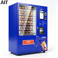 Máquina Expendedora Inteligente de Sopa Instantánea con Dispensador de Agua Caliente, Kiosco de Ramen Instantáneo con Pago en Efectivo por Código QR