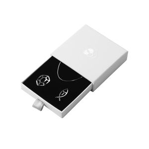 Boîte d'emballage de luxe en carton rigide avec logo personnalisé, estampillage rose, pour boucles d'oreilles - Product Image 2