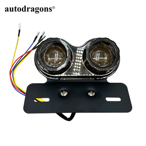 Luz Trasera LED para Motocicleta, Luz de Moto DC 12V, Luz de Freno Integrada con Luz de Matrícula Genérica para ATV Chopper - Product Image 4