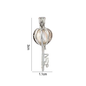 Collana Personalizzata con Perla dei Desideri a Forma di Cuore e Catena con Ciondoli in Lega, Set di Gioielli Romantici Fai-da-Te per Matrimoni - Product Image 2