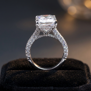 Mishang Demi-alliance de fête en or blanc massif 18K plaqué platine, diamant de laboratoire taille radiant D VVS2 3.61 carats certifié IGI - Product Image 1