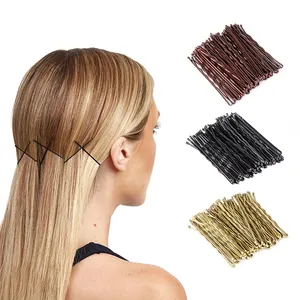 Wholesale Custom Fashion Salon Women Hair Grips Colorful Hairpins Metal Black Gold Red Hair Bobby Pins Bulk Hair Accessories