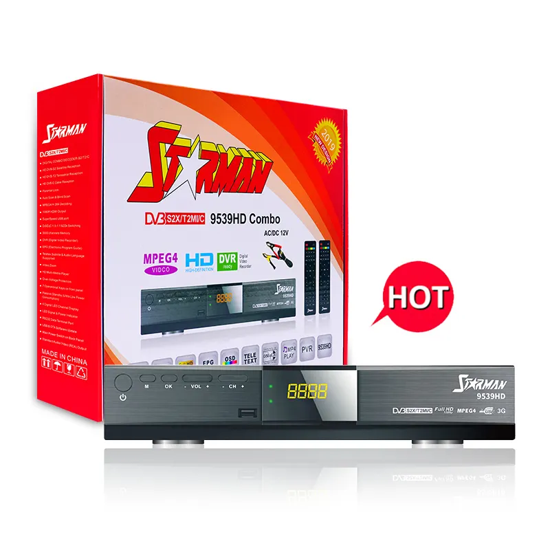 STARMAN 9539HD satelit tv receiver dekoder gratis dish mpeg4 set top box india