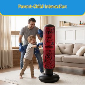 Pilier de boxe gonflable rempli d'eau, sac de frappe autoportant pour l'entraînement physique des jeunes à domicile - Product Image 4