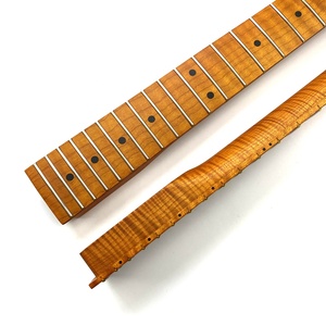 Mástil de Guitarra TL de Arce Flameado Tostado de 22 Trastes y 25.5 Pulgadas con Diapasón de Arce, Venta al por Mayor - Product Image 4