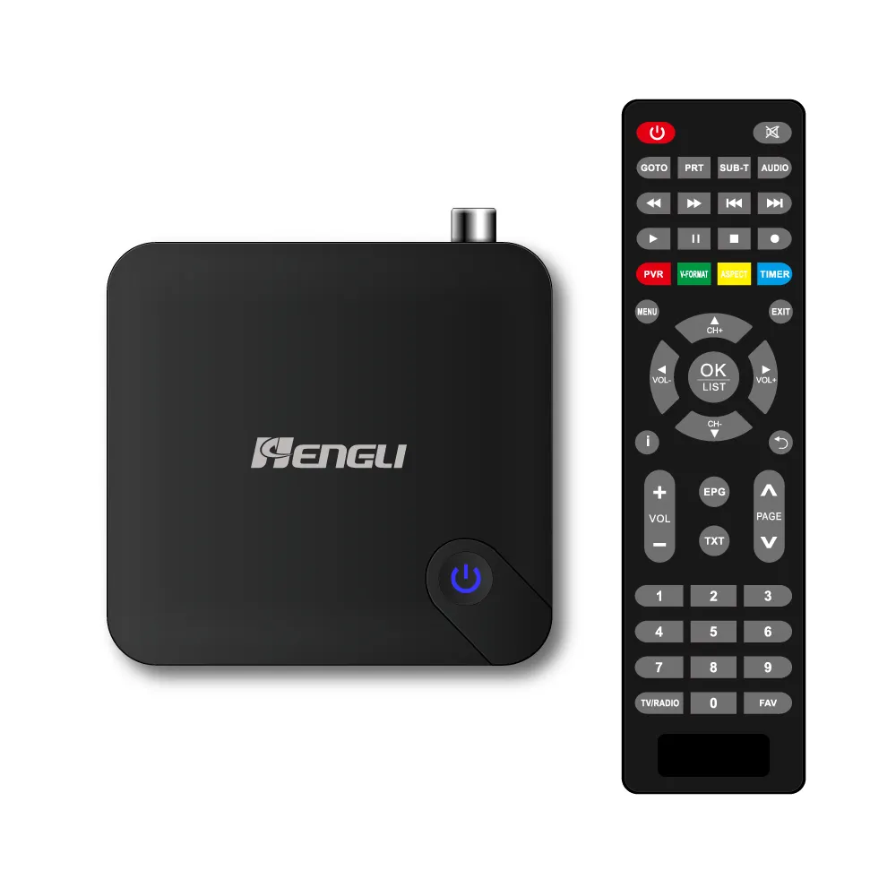 Decodificador de fábrica na França, set top box com sistema Linux, dvb-t2, caixa de tv com áudio 4K, caixa de smart tv AC4 com logotipo