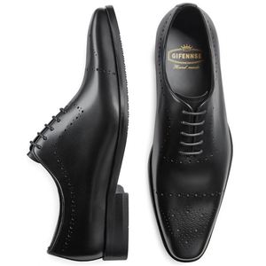 Zapatos Formales Negros Italianos Elegantes para Hombre, Zapatos de Vestir con Punta Cuadrada, Zapatos de Negocios de Talla Grande, Suministro de Fábrica, Zapatos de Boda Hechos a Mano - Product Image 5