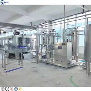 Lots Of Soft Drink Making Equipment Carbonated Drinks Production Line