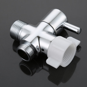 3-ходовой латунный T-адаптер для биде с запорным клапаном - Product Image 3