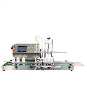 Petite machine de remplissage automatique de liquides avec <span class=keywords><strong>pompe</strong></span> magnétique pour produits nettoyants, jus, eaux minérales, solutions nutritives, sous-emballage - Product Image 5