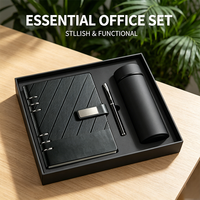 Coffret Cadeau d'Entreprise Haut de Gamme : Tasse Thermos Intelligente, Carnet A5 Rigide, Logo Personnalisé Sérigraphié ou Brodé – Cadeau de Luxe