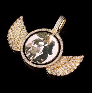 Fashion Jewelry Custom Memory Photo Pendant Hip Hop 10k 14k Gold 925 Silver Picture Pendant Necklace