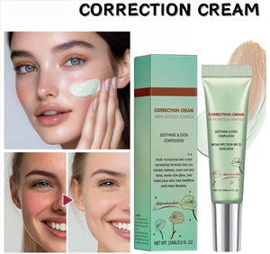 Hydratant léger Centella Asiatica pour femmes améliore la matité de la peau soulage les <span class=keywords><strong>rougeurs</strong></span> offre 2 pièces <span class=keywords><strong>CC</strong></span> crème correctrice rouge - Product Image 3