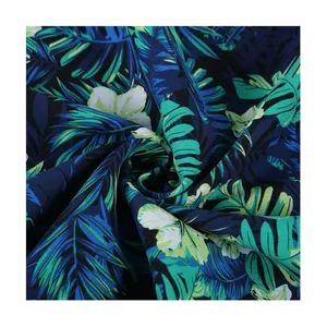 Recycled Hawaii Prints Super Soft 100% Polyester Microfiber Printed Fabric for Beach Shorts Shirts