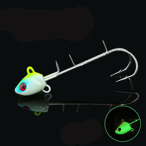 Amo Doppio in Acciaio Inox per Pesca in Acqua Salata e Dolce, Esca Artificiale Dura, Esca per Tonno e Calamaro, Testa di Jig per Pesca - Product Image 5