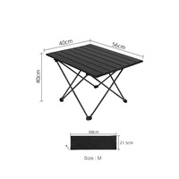 Mesa Plegable de Aluminio Ligera de Tamaño Mediano, Moderna y Portátil, para Acampar y Pescar al Aire Libre, Multiusos, para Taller
