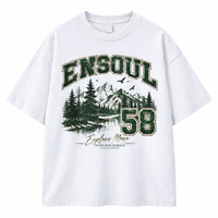 T-shirt Homme Oversize Personnalisé Haute Qualité Blanc Uni 100% Coton Nouveau Design Décontracté Effet Vieilli Imprimé Numérique Fournisseur